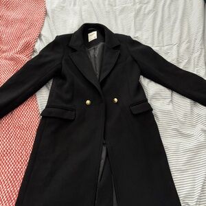 Abercrombie & Fitch women’s xs petite black wool coat